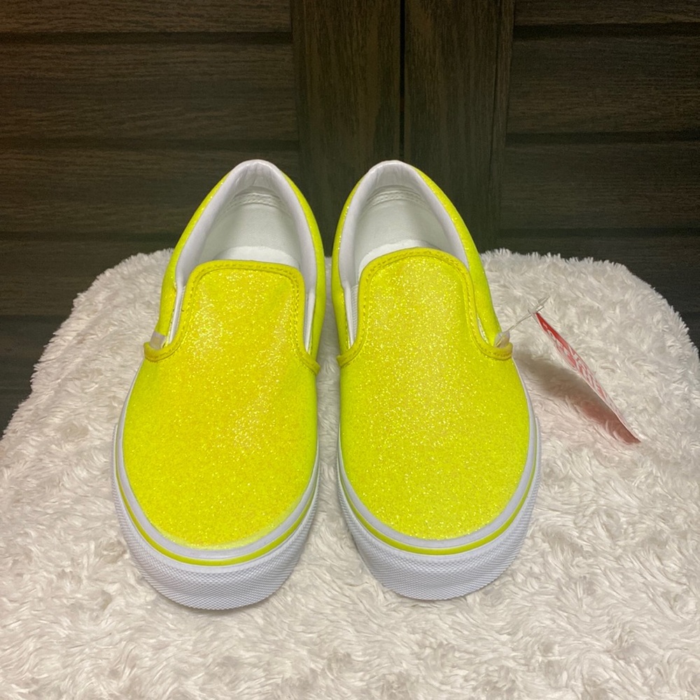 Yellow glitter Vans